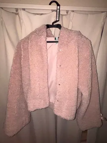 Honey Cinnamon 핑크 아우터 퍼 복슬복슬 곰돌이 귀 지뢰