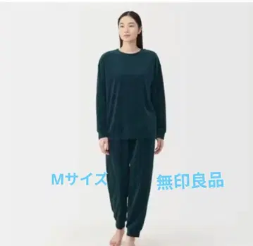 무인양품 여성 코튼 벨로아 긴팔 룸웨어 세트 M 사이즈