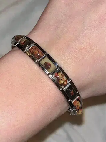 이탈리아 참 팔찌 [빨간색 계열] 17개