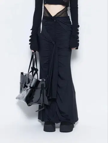 Theredthread S drape knot maxi skirt