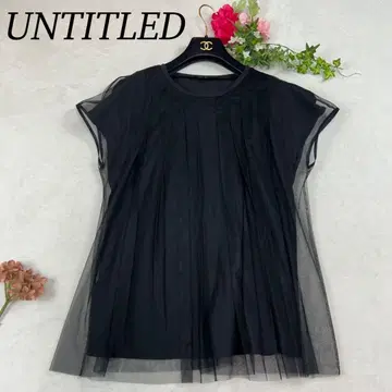 J758 새상품급 M 언타이틀 티셔츠 블랙 여성용