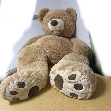 새상품급 큰 브라운 곰 봉제 인형 전체 길이 약 150cm