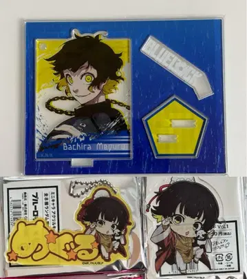 블루 록 바치라 최애와 아메 아크릴 스탠드 아크릴 키링 세트