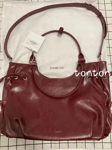 STAND OIL 와인 레드 숄더백