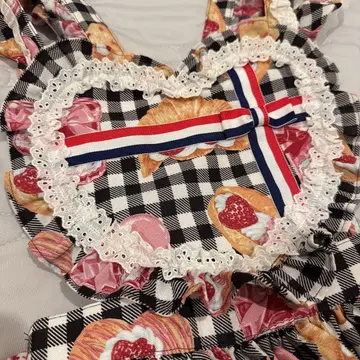 하트 에이프런 점퍼 스커트