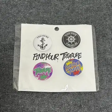 TREASURE SUMMER GOODS 미니 캔뱃지 4개 세트