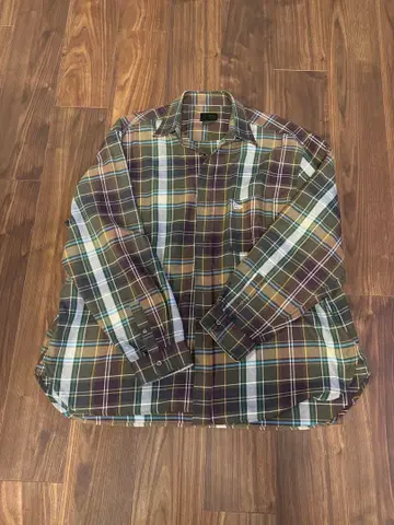 [ New Era ] 체크 무늬 긴팔 플란넬 셔츠