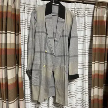 5351 POUR LES HOMMES 체크 무늬 롱 자켓