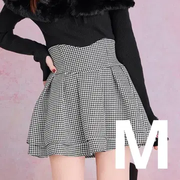 플레어 스커트 오프숄더 퍼 포함