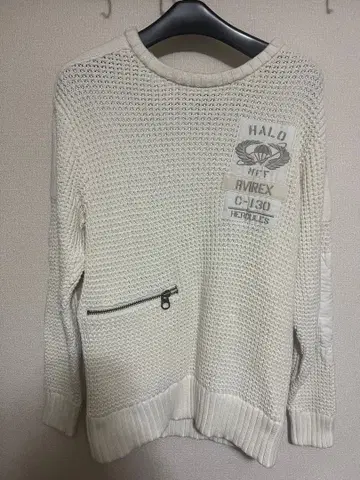 AVIREX 코튼 니트 스웨터