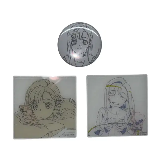 밀그램 카시키 유노 원화 아크릴 카드 스탠드 1심 2심