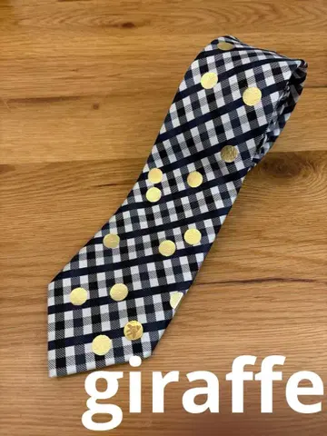 [ 새상품급 ] giraffe 체크 무늬 도트 넥타이
