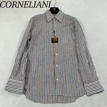J775 미사용 새상품 M 꼬르넬리아니 셔츠 그레이 브라운 남성용
