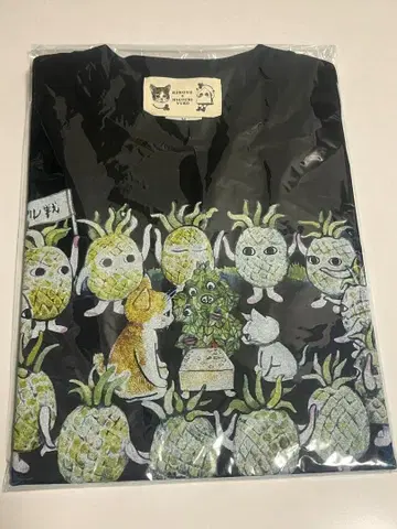 히구치 유코 기의 소리 콜라보 T셔츠 파인애플전 M