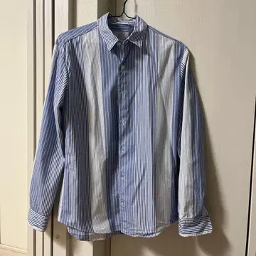 417 에디피스 블루 화이트 스트라이프 긴팔 셔츠