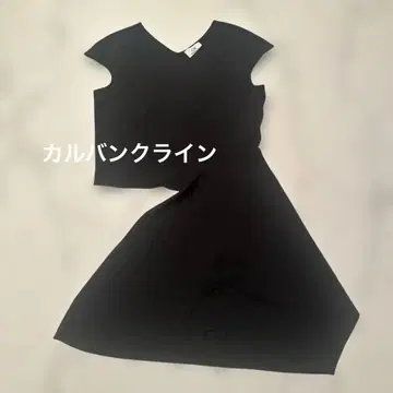 CK CALVIN KLEIN 블랙 슬리브리스 튜닉