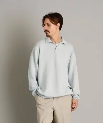 스티븐 앨런 CTN SLIP LONG SLEEVE POLOSHIRT