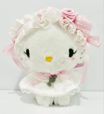 챠미키티 마스코트 홀더 화이트 프릴 디자인 산리오