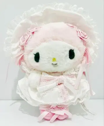 마이멜로디 마스코트 홀더 화이트 프릴 디자인 산리오