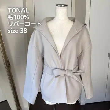 TONAL 후드 부착 리버 코트 36 베이지