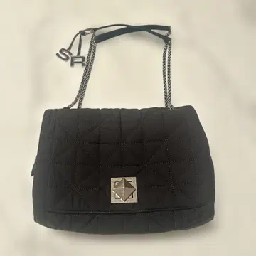 SR 퀼팅 블랙 숄더백