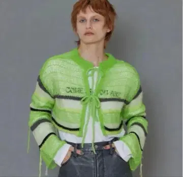 maison special 모헤어 보더 2WAY 메쉬 니트