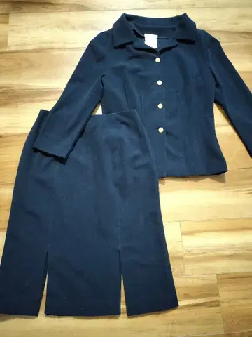 시빌라 네이비 스트레치 디자인 수트 셋업