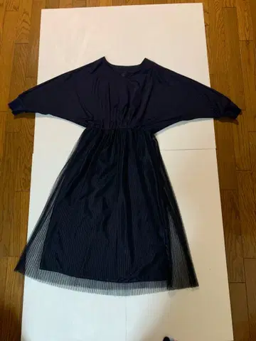 쿠미쿄쿠 2호 M 사이즈 상당 네이비 플리츠 스커트 부착 튜닉