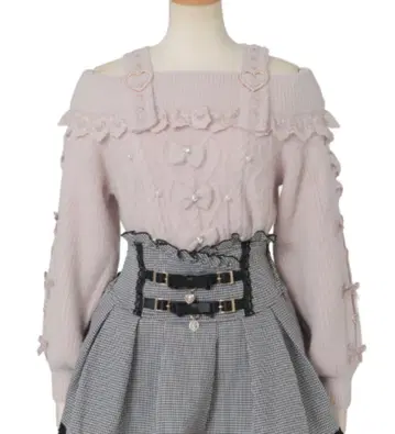 LIZLISA 오프숄더 니트탑