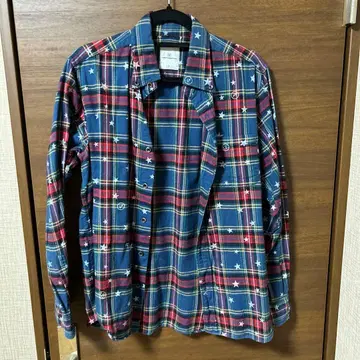 유니폼 익스페리먼트 긴팔 셔츠 사이즈 2 체크 무늬