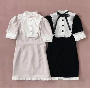 멜티 마카롱 원피스 블랙