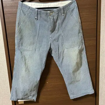 SOPH. 스트라이프 하프 팬츠 메탈 버튼 포함