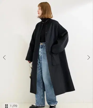 B.C STOCK S120 블렌드 리버서블 코트