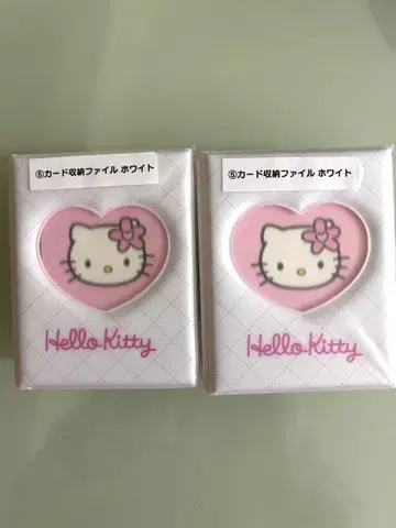 헬로키티 제일복권 카드 수납 파일 화이트 2개