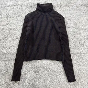 모르간 드 투아 프랑스제 니트 스웨터 울 혼방 스트라이프 터틀