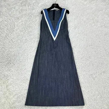 ADAM LIPPES 아담립스 데님 V넥 라인 원피스