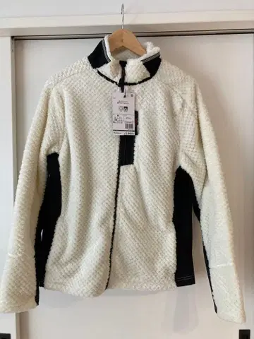 새상품 워크맨 플리스 M 화이트 네이비 다이아 플리스 안감 알루미늄 자켓