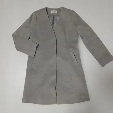 any SiS 그레이 롱 코트 노카라