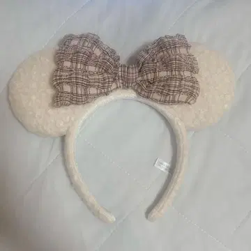 디즈니 머리띠 겨울 체크