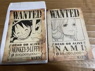 원피스 루피와 나미 WANTED 포스터 총 5장 세트 ONE PIECE