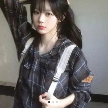 MUCENT 무센트 체크 후드티 셔츠 한국