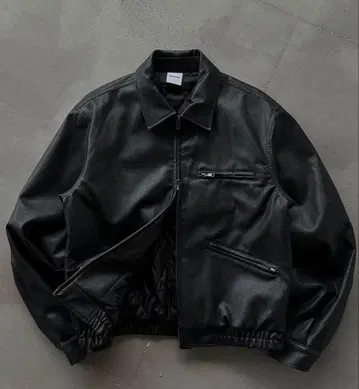 WISH FOREVER 블랙 가죽 자켓