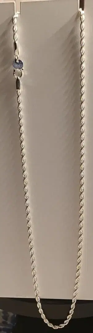 925 실버 트위스트 로프 체인 목걸이