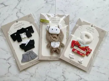 쓰리코 3COINS 인형 옷 3종 세트 신상 일본풍 동물