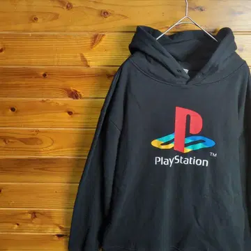PlayStation 플레이스테이션 후드티 트레이닝복 블랙 L 로고