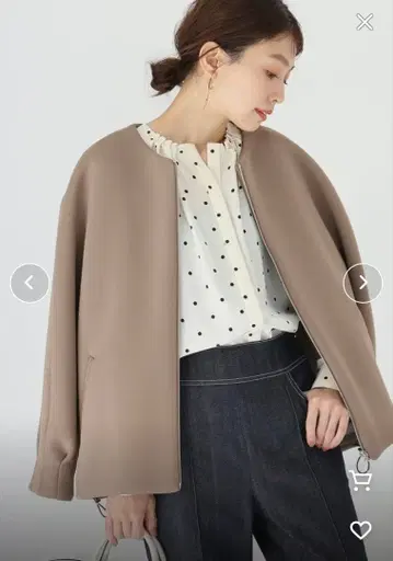 새상품급 라토타리테 종이상자 니트 블루종 모카 손세탁 가능