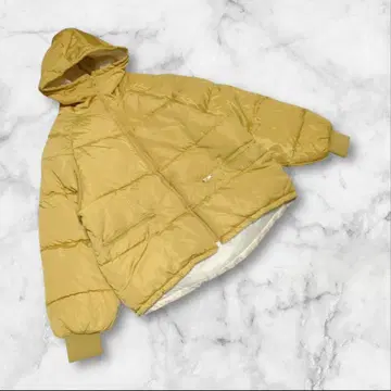 [조에 준코] (XS) 솜 자켓 아우터 후드 있음 미들 기장 방한