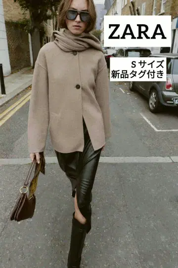 ZARA 울 숏 스카프 코트 S 사이즈