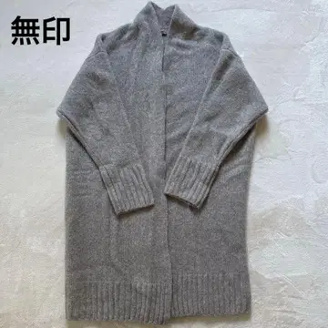 무인양품 야크 혼방 카멜 혼방 롱 가디건 M L