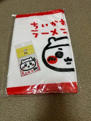 치이카와 치이카와 라멘 돈 페이스 타월 & 다이컷 로고 스티커 새상품
